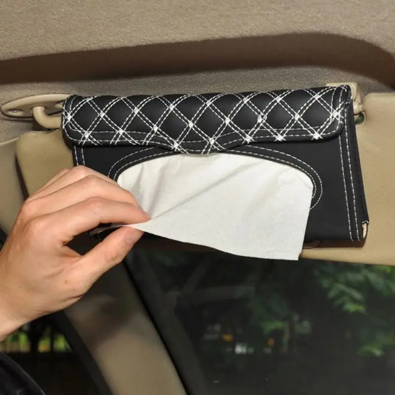 

New Car Visor Tissue Box Car Accessories Clipboard Tissue Boxes Napkin Holder Auto Parts