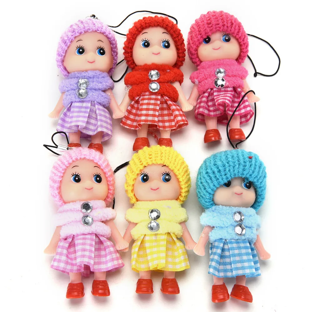 5 шт./лот, милые мини куклы, детские Мультяшные плюшевые игрушки подвесной подарок для девочек и мальчиков, плюшевые игрушечные животные разных цветов, Лидер продаж