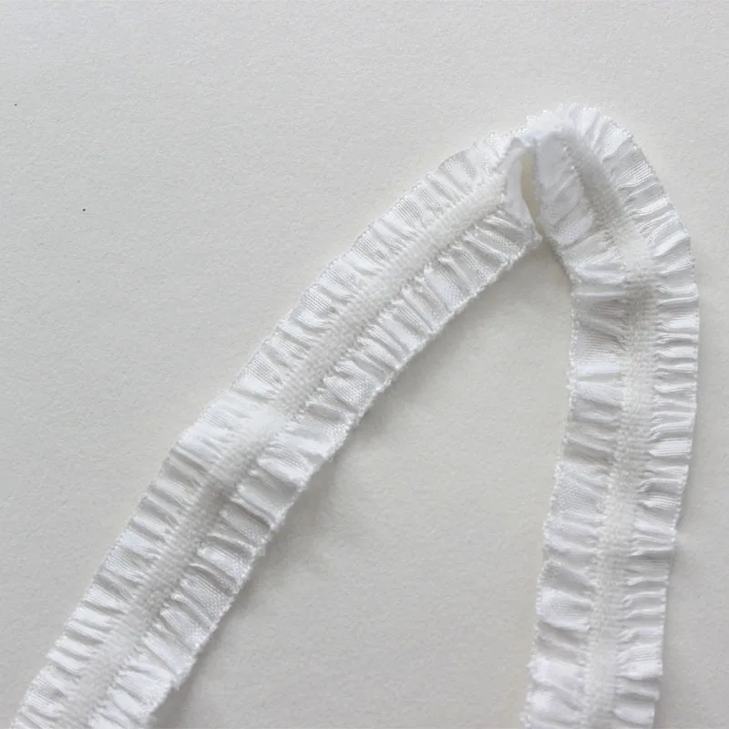 Белая эластичная повязка мерсеризованное двойное Креповое кружевное полотно ширина 2 см шитье DIY аксессуары ручной работы материал одежды пояс