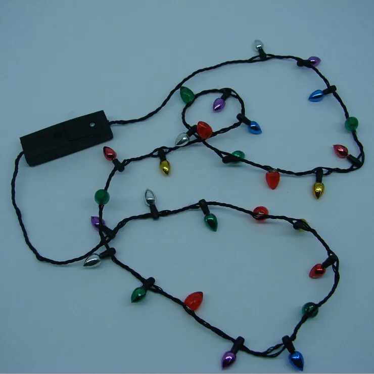 LED Christmas Holiday Flashing Bulbs Necklace String Lights Party Children Gifts eBay