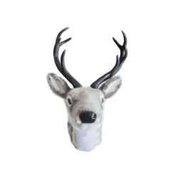 Ремесла стене голова оленя лося 3d Diy Модель Дерево животных дикой природы Скульптура фигурки подарок ремесел домашнего декора ремесла