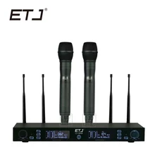 ETJ бренд True Diversity профессиональный УВЧ беспроводной микрофон сценическая Беспроводная микрофонная система LX-8006