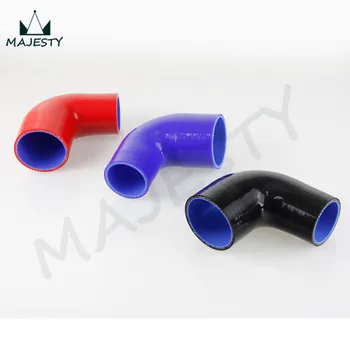 

2.75" to 3" 70mm - 76mm Silicone 90 Degree Elbow Reducer Turbo Pipe Hose 5PCS BLACK