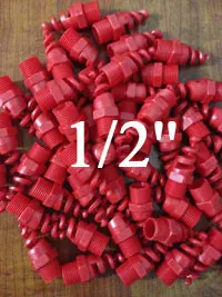 50 шт./лот, 1/2 ''-1'' Пластик спиральный наконечник для распылителя, шланга головка - Цвет: Красный