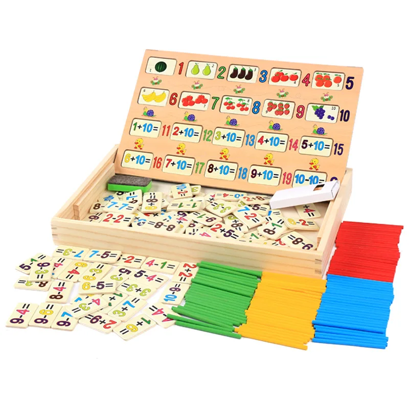 Новые детские игрушки деревянные Счетные палочки раннее образование Монтессори Деревянные для детей Математические Игрушки