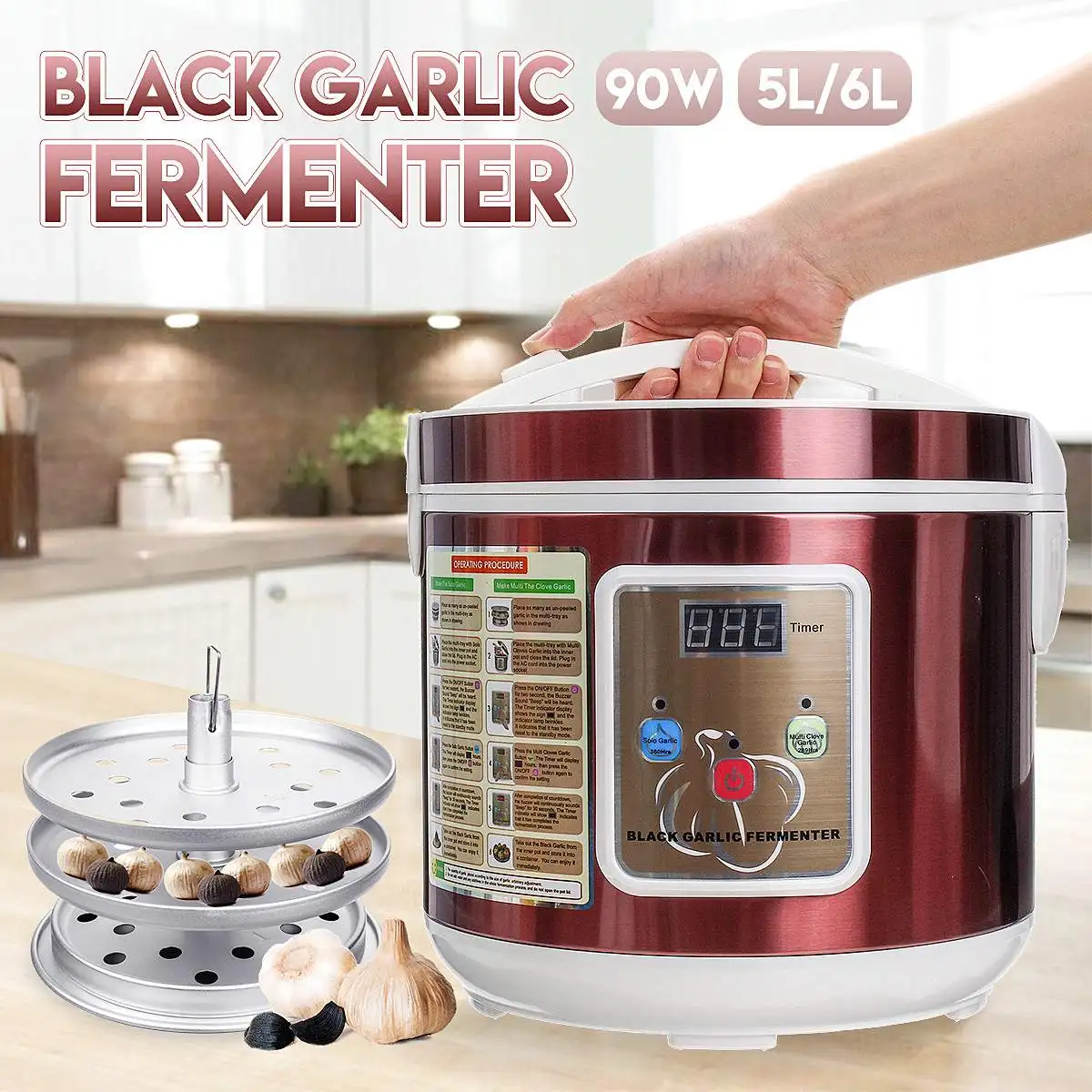 5L 360°Heating Black Garlic Fermenter DIY Intelligent Fermentation Machine Maker