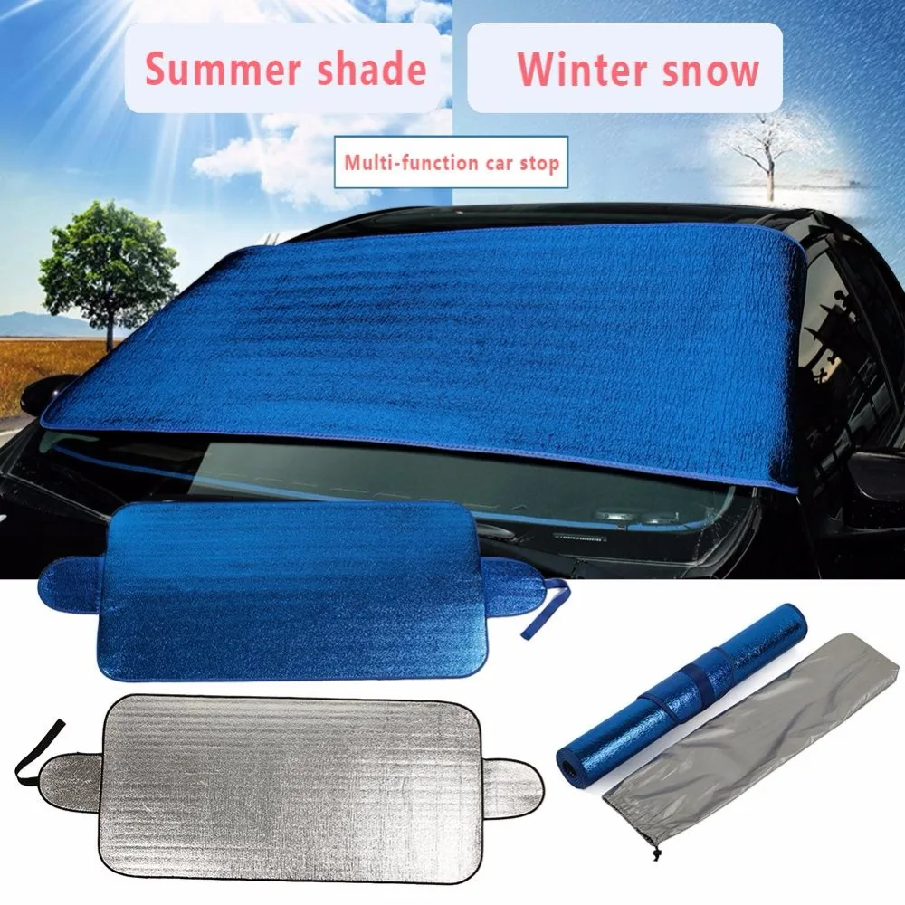 Vehemo Sun Shade Windshield Sun Cover 205x70CM Dual Use Visor Car