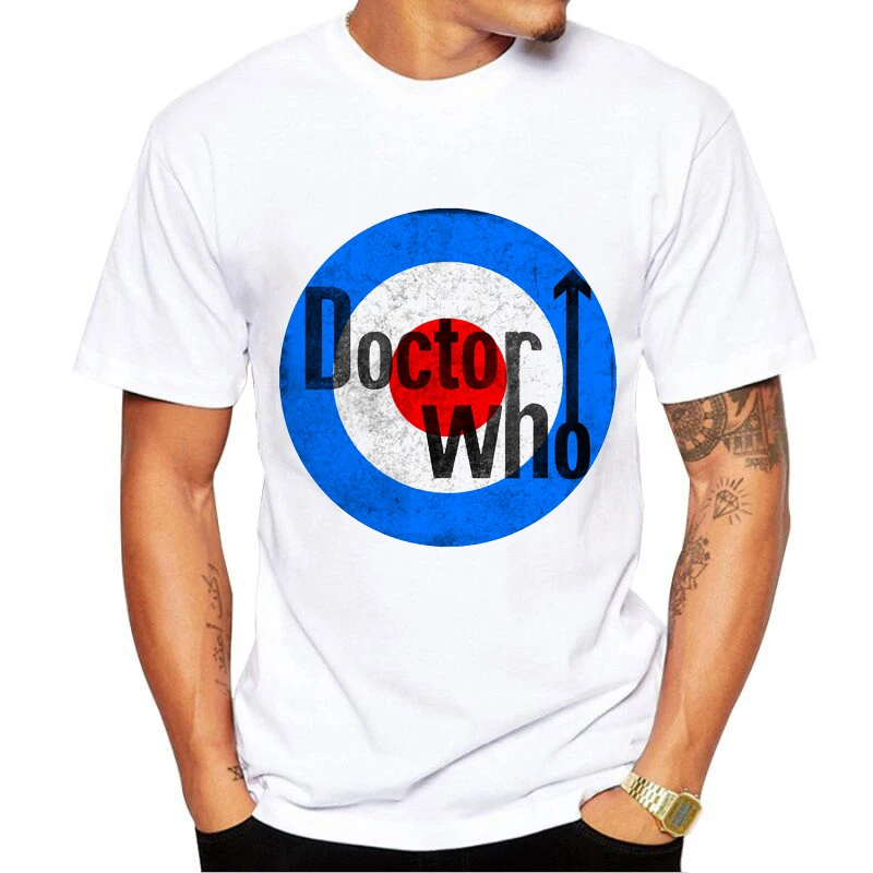 Новая модная мужская футболка с буквенным принтом на заказ, мужские футболки с героями мультфильма «Доктор Кто», повседневные Забавные топы с коротким рукавом DR who - Цвет: C0025-A22-16