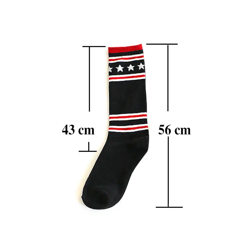 3 Size Star Striped Women Socks Fashion College Style Socks For Girls Cotton Soft Boots Women Sock Short Student Stocking Autumn (4)
