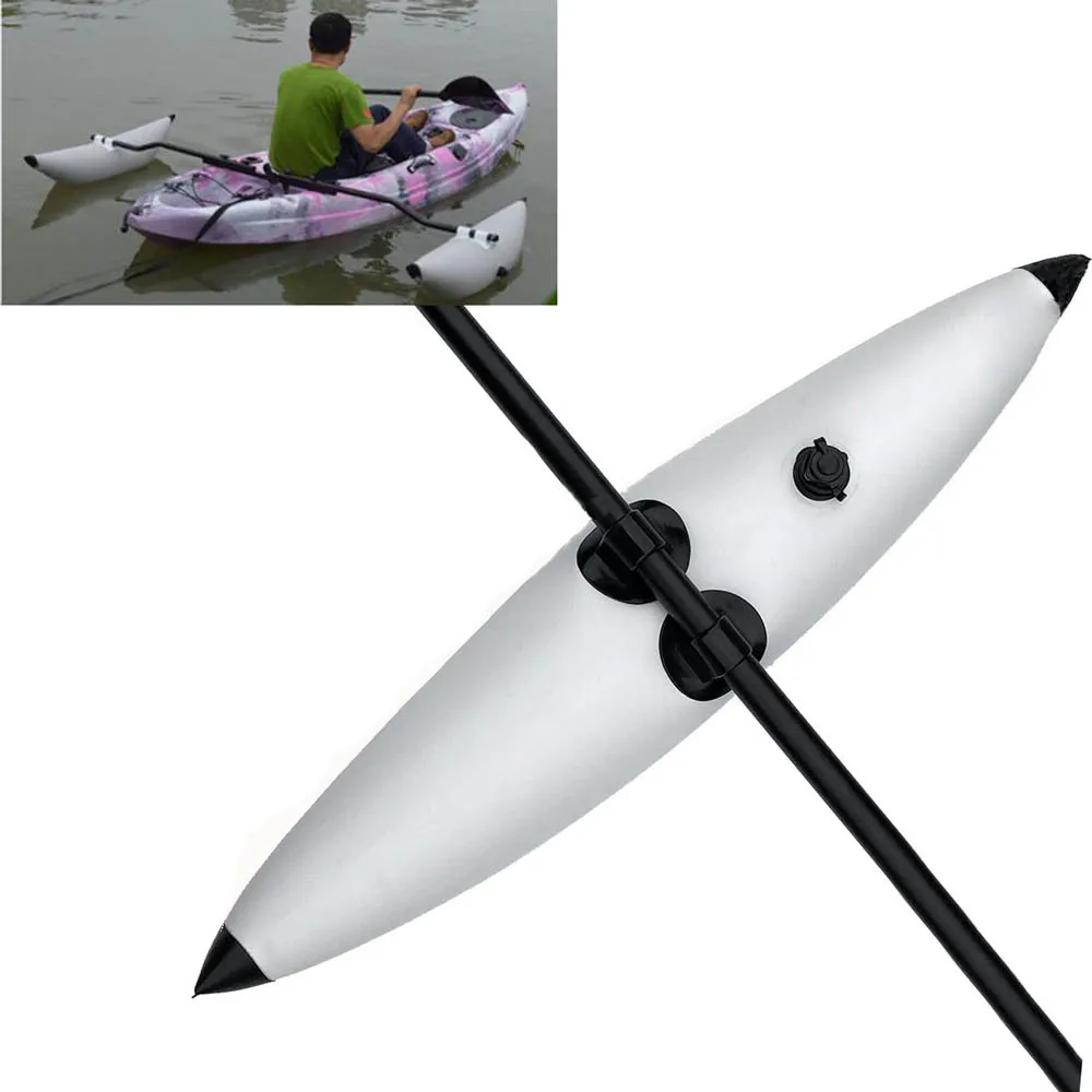 Details about / Inflatable Kayak Stabilizer PVC Canoe Outrigger Kit Floating Balancing Boat Set