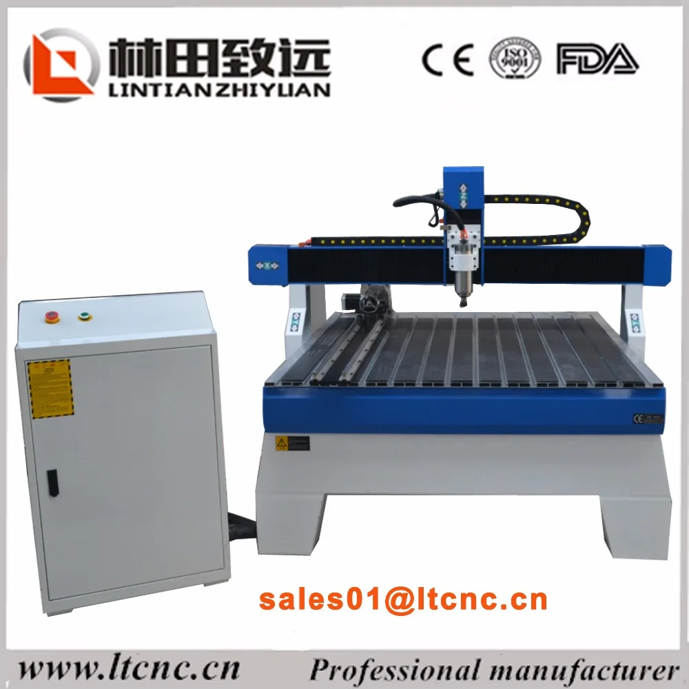 Cheap desktop cnc router 9015 1015 1212 with 4 axis for round wood