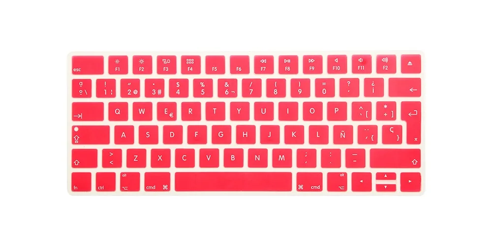 Испанские буквы ЕС макет беспроводной клавиатуры наклейки для Apple новая волшебная клавиатура 2 релиз в году клавиатуры кожи Обложки - Цвет: Red