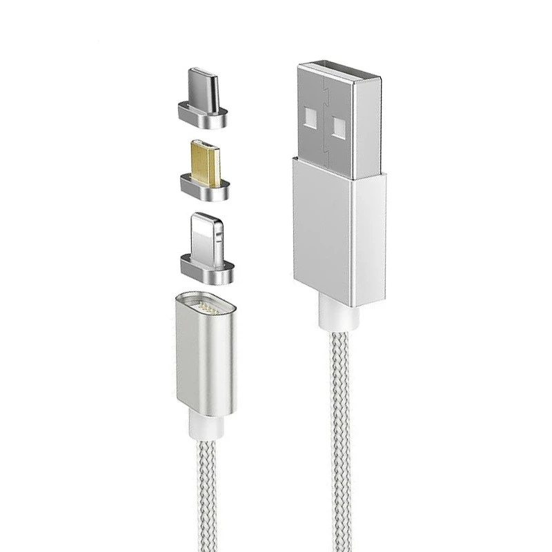3 في 1 المغناطيسي شحن كابل بيانات ل فون X XS ماكس XR 8 زائد المصغّر usb نوع C الروبوت الهاتف المغناطيس كابل الشاحن