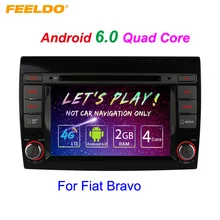 7″ Android 6.0 (64bit) DDR3 2G/16G/4G LTE Quad Core Car DVD GPS Radio Head Unit For Fiat Bravo(2007~2012) #2456