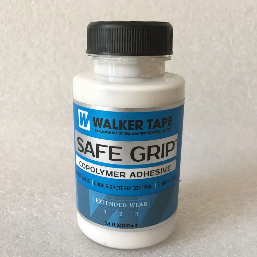

3.4 Oz 101 ml Walker Safe Grip White Adhesive Lace wig Glue with brush Toupee Glue