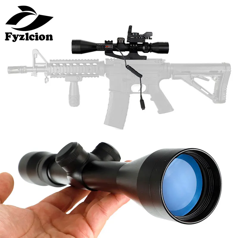 

Tactical Red Laser Sight Rifle scope 3-9X40 Wire Reticle Or Mil Dot Optical Rifle Scope with Holographic 4 Reticle Red Dot Sight