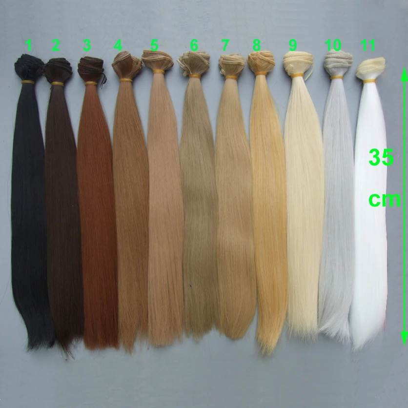

35cm doll hairs highe temperature color straight BJD doll trees diy doll wigs