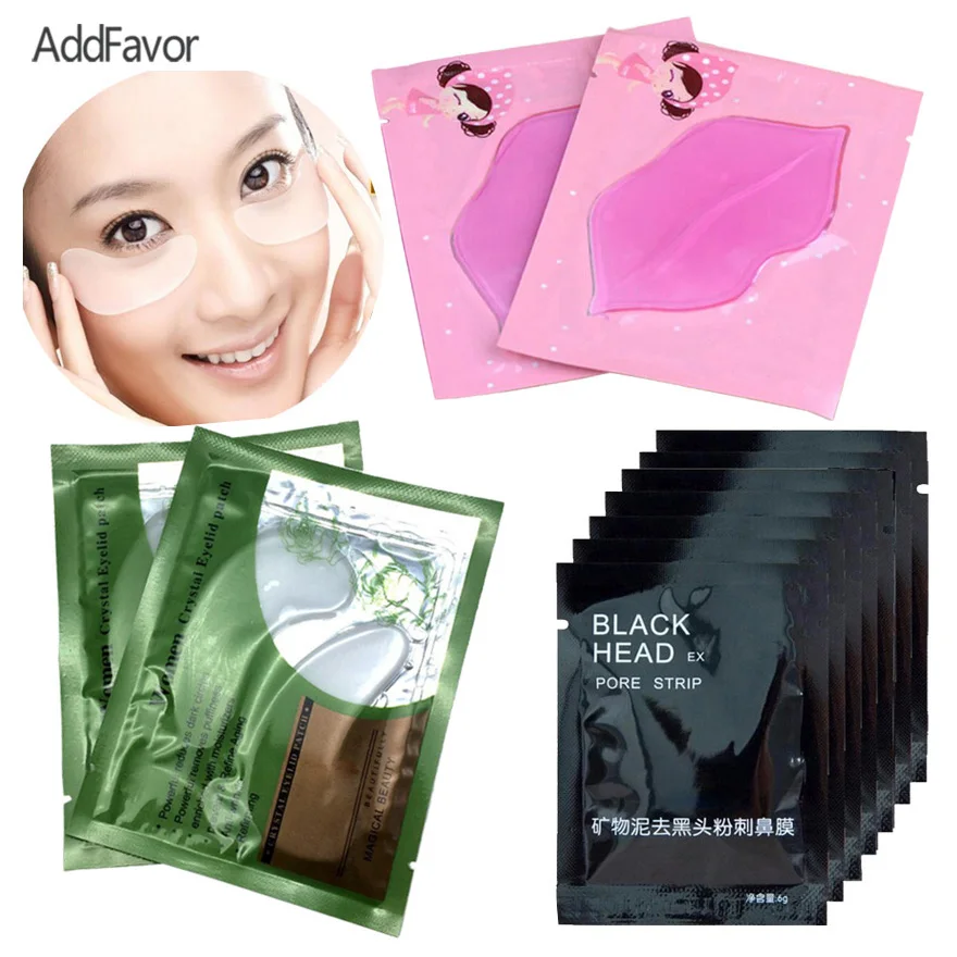 

Addfavor Skin Care Beauty Makeup Set Tool Set Eye Bag Pad Nose Mask Lip Moisturizer Mask Blackhead Remover Cream Lip Care Pad