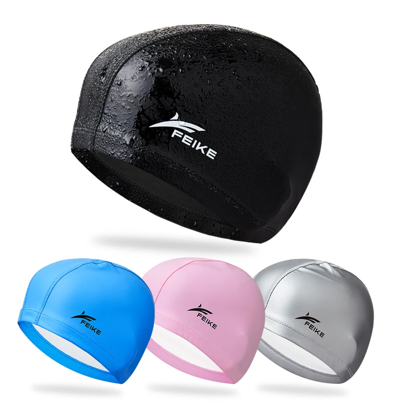 N Swiming Cap Stretch Waterproof Pu Fabric Swimming Cap Hair Care