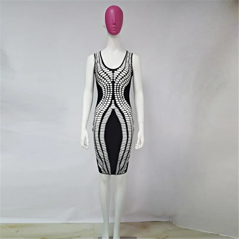 2018 Summer Dress Women Sleeveless Bandage Dress Mini Robe Femme Sexy Bodycon Party Dress Beach Casual Vestidos Wholesale noFB6 (4)