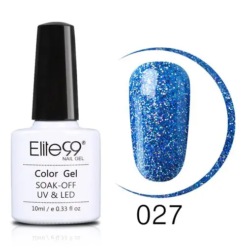 Elite99 красивый синий цвет лак для ногтей Светодиодный УФ лак гель стойкий 10 мл гель лак для ногтей - Цвет: 027