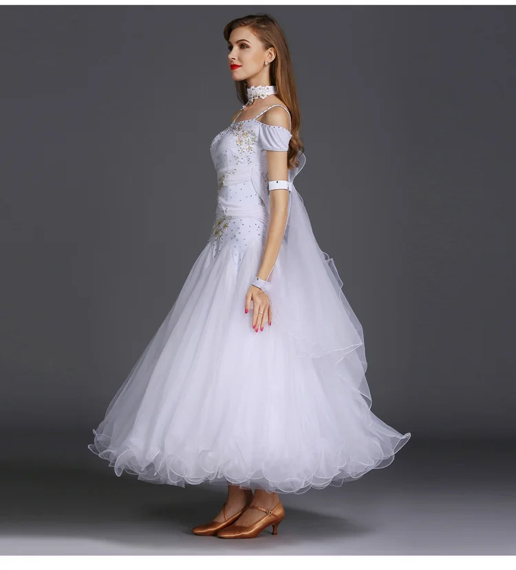 Современное танцевальное платье, большая Расклешенная юбка, Роскошная Современная Одежда для танцев