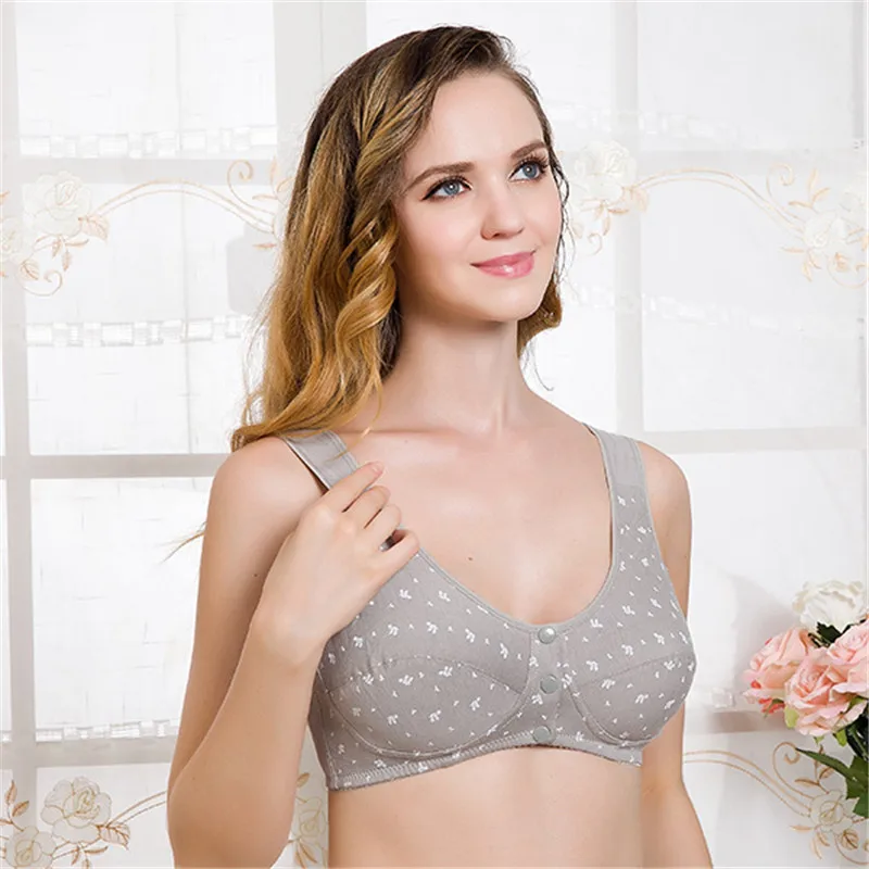 

Women Breastfeeding Bra 3 Button Pregnant Feeding Nursing Maternity Bra Tops
