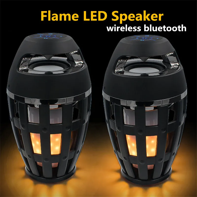 Funny Flame LED Wireless Bluetooth Speaker Sound System 3D Stereo Mini