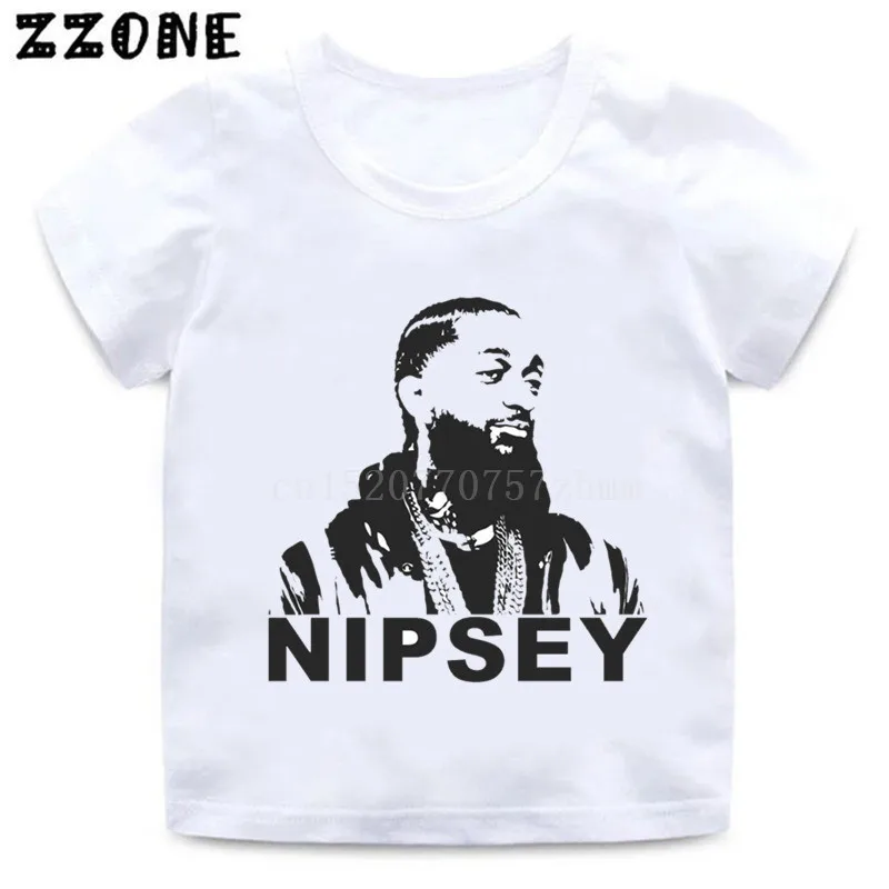 Футболка с принтом рэпер Lil Peep Nipsey Hussle для мальчиков и девочек, детская повседневная одежда в стиле хип-хоп, Детская летняя футболка с круглым вырезом, HKP5280