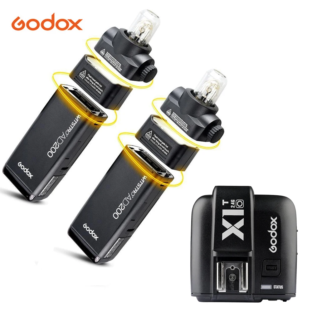

Godox Pocket Outdoor Flash AD200 Convertible cap 2.4G Wireless 200WS TTL HSS 1/8000s sync+X1T-O for Olympus Panasonic