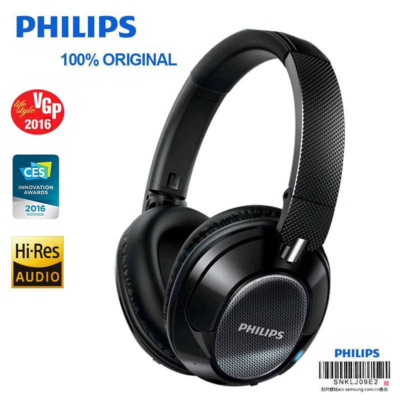 Оригинальные беспроводные bluetooth-наушники Philips SHB9850 с активным шумоподавлением NFC