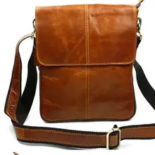 Натуральная кожа Мужская сумка одно плечо Креста тела сумка Повседневная небольшой коровьей мешок Четыре цвета