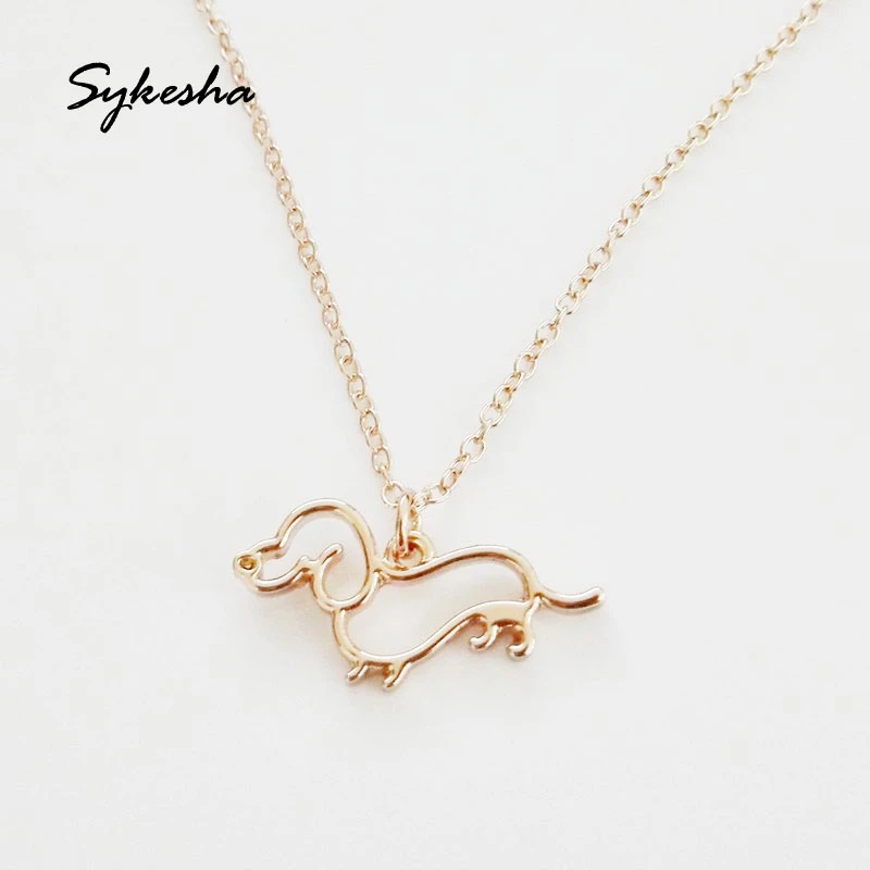 Gold dachshund pendant Clearance