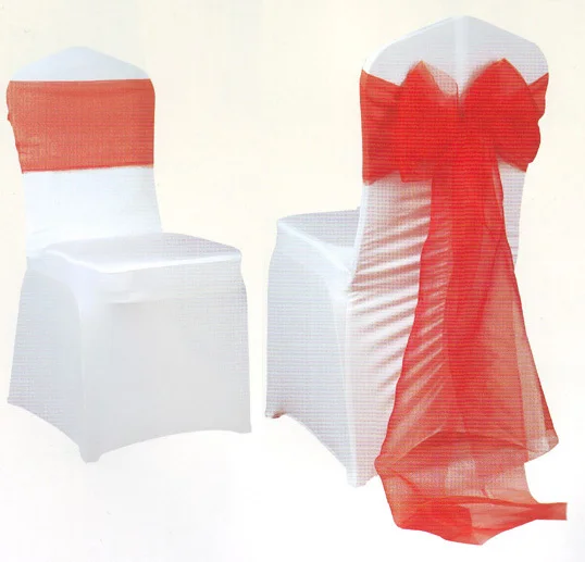 organza bowknot ribbons for chair covers wedding banquet decorationfor