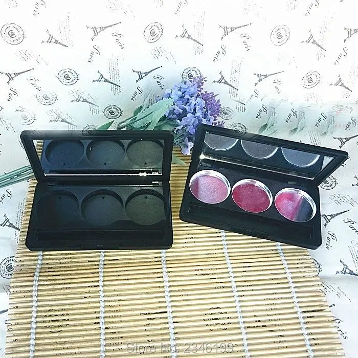 20pcs/lot Eyeshadow Powder Case with Mirror, Matte Black Pigment Eye