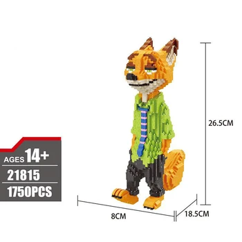 

2019 Zootopia Animal Building Blocks Fox Nick Rabbit Judy Hopps Model Assembling Toys Kids Toys Gifts Compatible Drop
