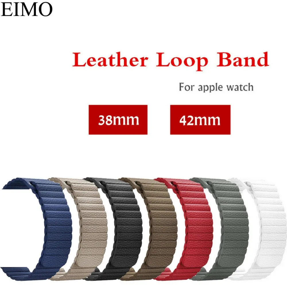 

Leather loop for apple watch band strap 4 44mm 40mm for iwatch series 4/3/2 1 42mm 38mm Wrist bracelet watchband Adjustable
