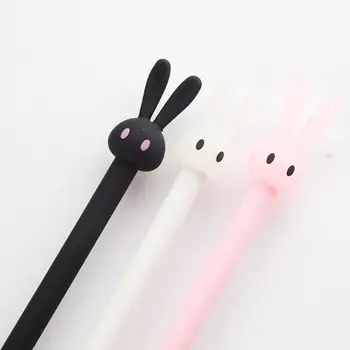 

Coloffice Creative Cartoon Rabbit Shape Korean Gel Pen Fresh Capping Needle 0.38mm Black Inke Pen Students Stationery 18.5cm 1PC