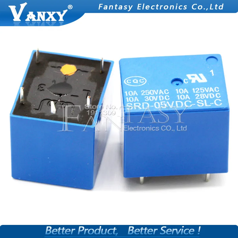 

5PCS/LOT Relay SRD-05VDC-SL-C SRD-05VDC-SL SRD-05VDC SRD-05V relays 5PINS 5V DC High Quality
