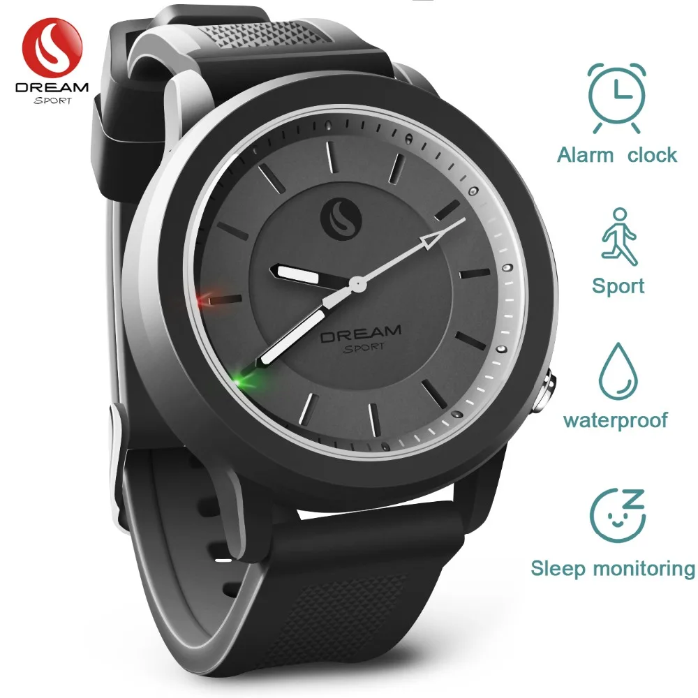 

Dream Sport Hybrid Smartwatch black with Soft Silicone Strap Alarm Clock,Sleep Tracker for IOS and Android Phone Dropshipping