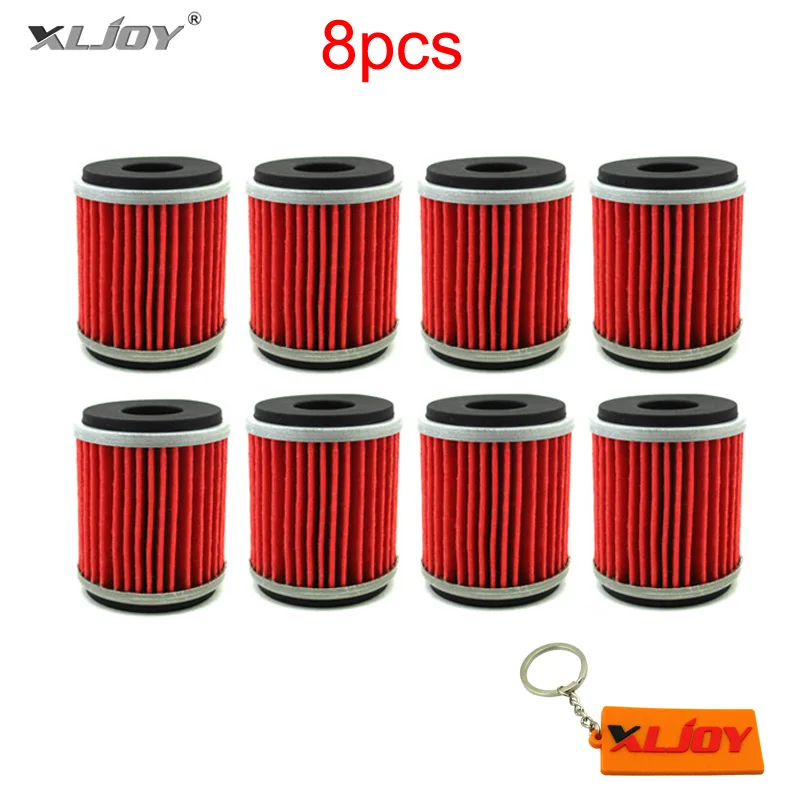

8x Oil Filter For Yamaha YBR250 YZ250 WR250F WR450F WR250X WR250R WR YZ 450F YFZ 450 450R 450W 450X RAPTOR Bike