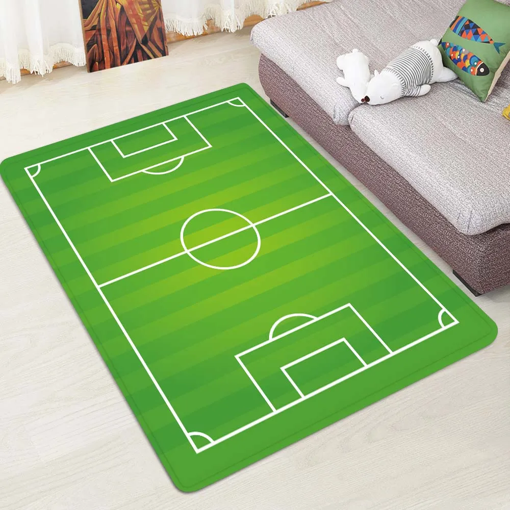 Creative Football Field Print Carpets Tapetes Front Entrance Door Floor Mat Doormat Bape Carpet for Bath Kitchen Toilet