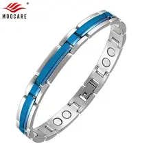 Moocare для мужчин и женщин Модный магнитный браслет розовое золото черные серебряные браслеты из манжеты цепочка для пар звено браслет для мужчин и женщин