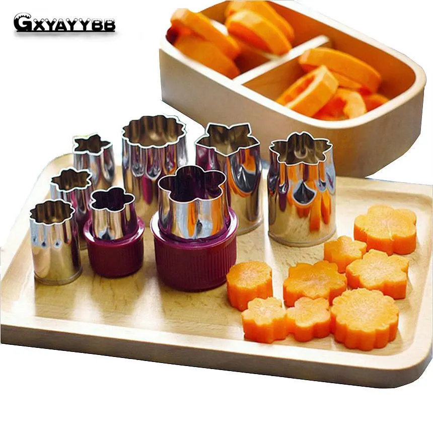 8pcs/set Stainless Steel Biscuit Baking Mold Flower Cutter DIY Kitchen Cake Baking Mold Egg