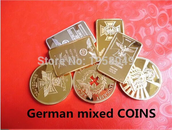 

70 pcs GOLD plated german coin collection set,WW2 germany coin collection set !dhl free shipping