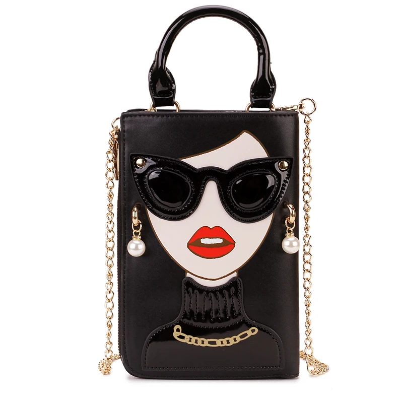 

New Style Sexy Woman Fashion Pattern Earrings Decorated Female Totes Ladies Shoulder Bag Crossbody Messenger Bag Casual Handbag
