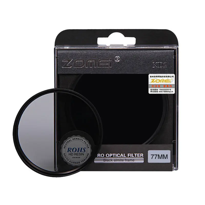 Zomei Filtro Camera Filter Neutral Density Filter ND2 4 8 Optical Resin Filter 52/55/58/62/67/72/77/82mm Filtro for SLR DSLR Len