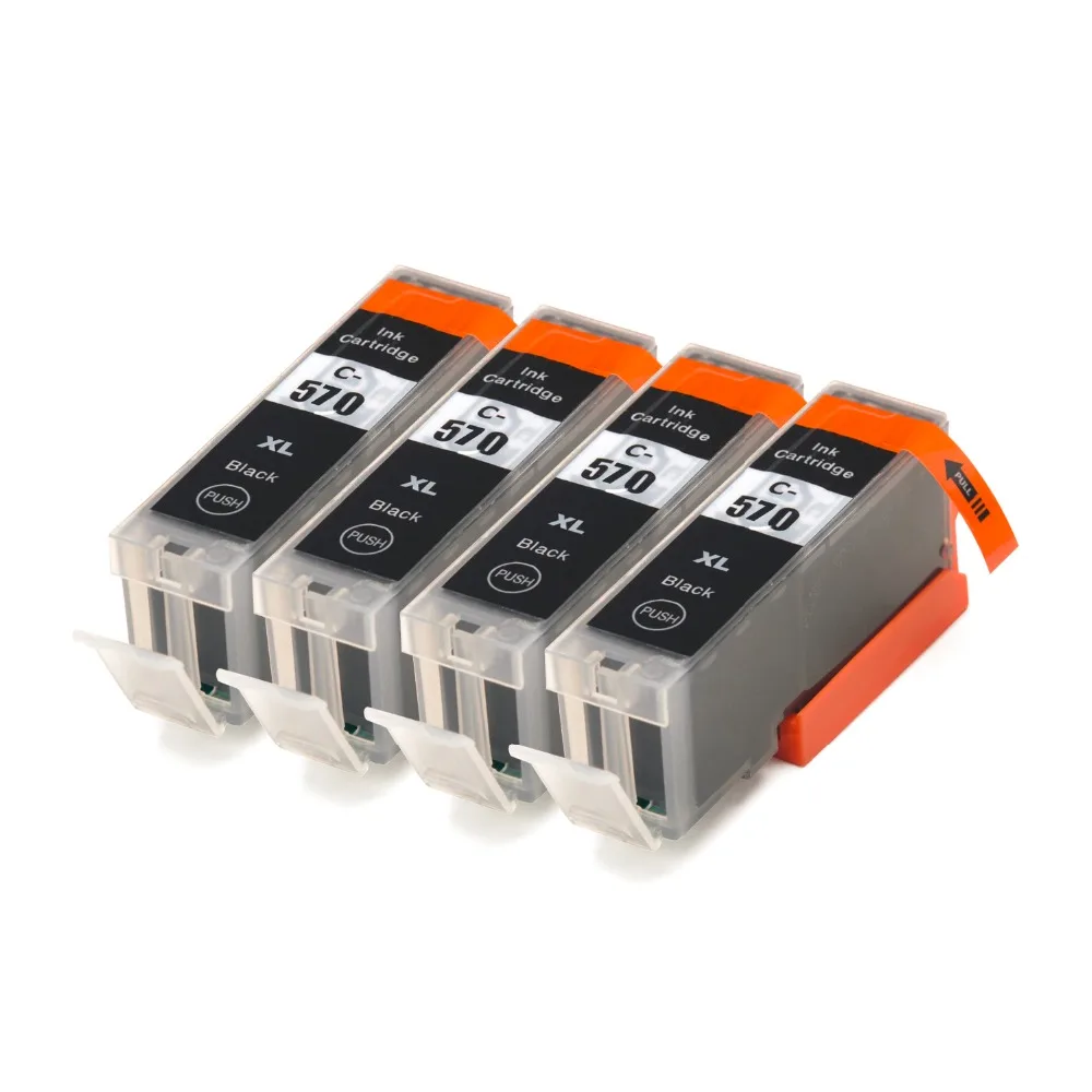 XIJIN 4x PGI 570XL Black Inkjet Cartridge Compatible For Canon MG5750