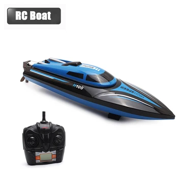 

High Speed RC Boat H100 2.4GHz 4 Channel 30km/h Racing Remote Control Boat with LCD Screen as gift For children Toys Kids Gift