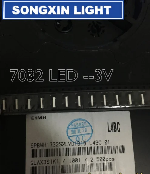 200 шт. для SAMSUNG 7032 светодиодный подсветка Edge светодиодный серии TS732A 3V 7032 SPBWH1732S1B холодный белый ТВ Приложение